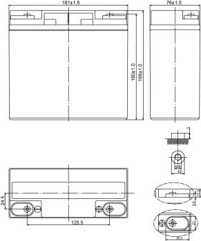 Аккумулятор DELTA HR 12-80 W