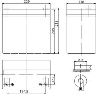 Аккумулятор DELTA HRL 12-55