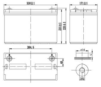 Аккумулятор DELTA DTM 12100 L