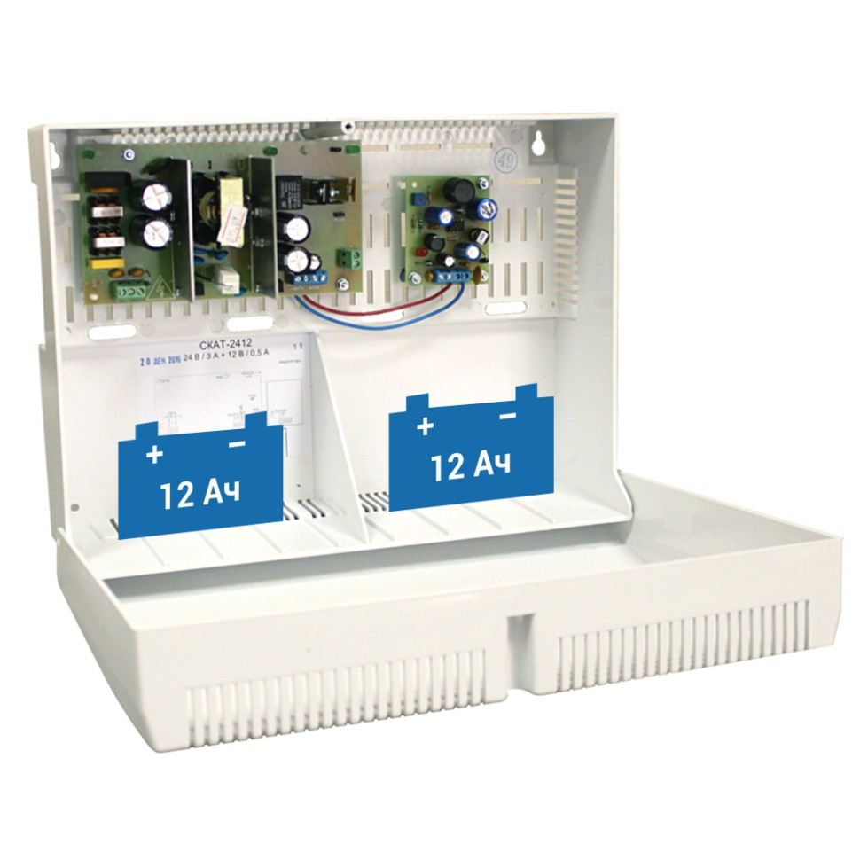 Источник бесперебойного питания СКАТ-2412 СКАТ ИБП-24/3(12/0,5)-2x12