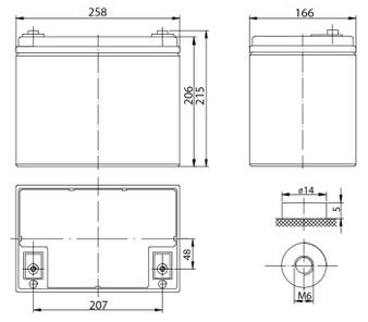 Аккумулятор DELTA DTM 1275 L