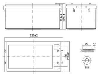 Аккумулятор DELTA DTM 12250 L 